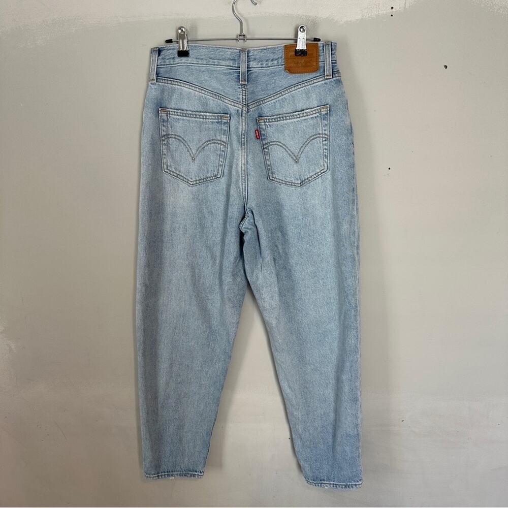 Levi's Premium High Loose Taper Jeans 29 Here To Stay Distressed Light Wash - Picture 4 of 14